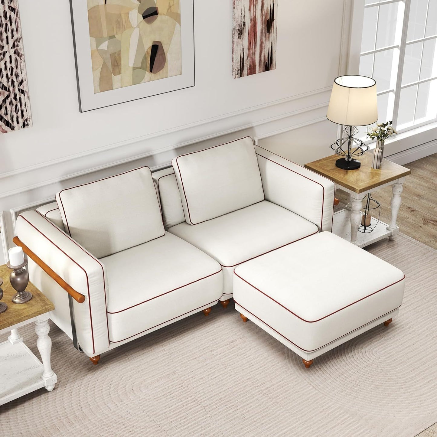 Harry's Club - Burlap Sofa
