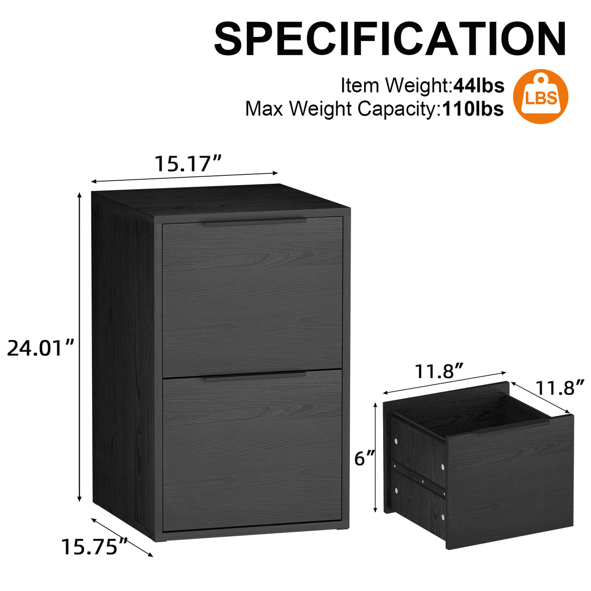 Black Filling Cabinet 