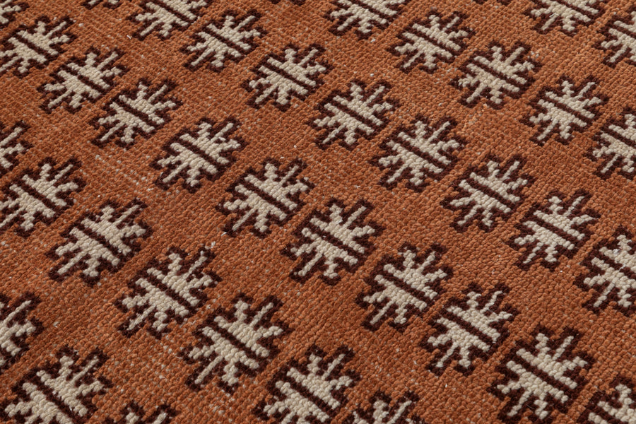 Modern Geometric Hand Knotted Wool Area Rug
