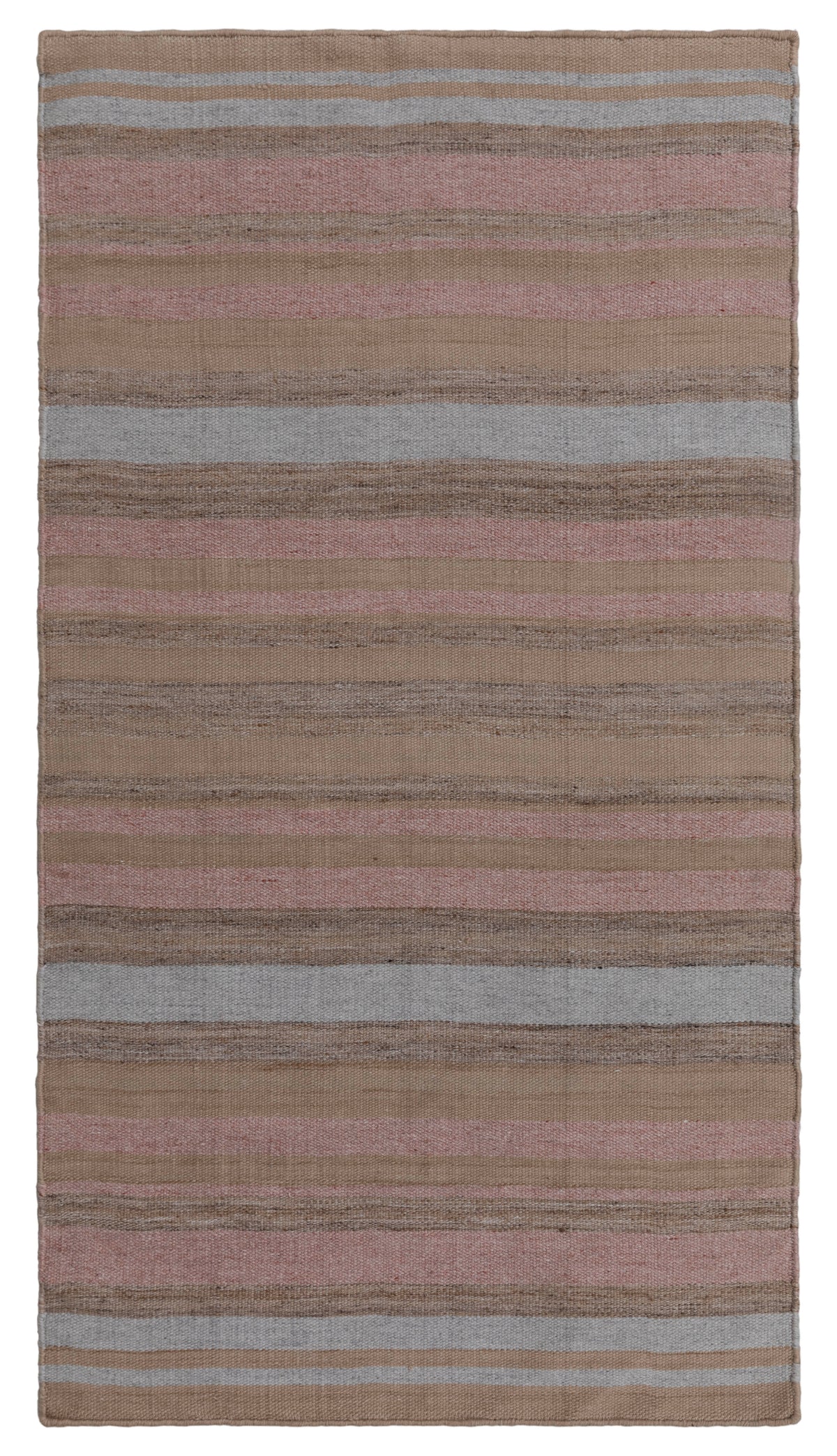 Sabah Striped Hand Woven Flatweave Wool Dhurrie Multicolor1