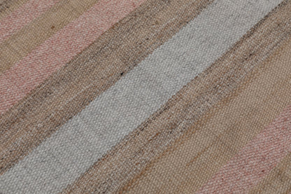 Sabah Striped Hand Woven Flatweave Wool Dhurrie Multicolor1 3x5