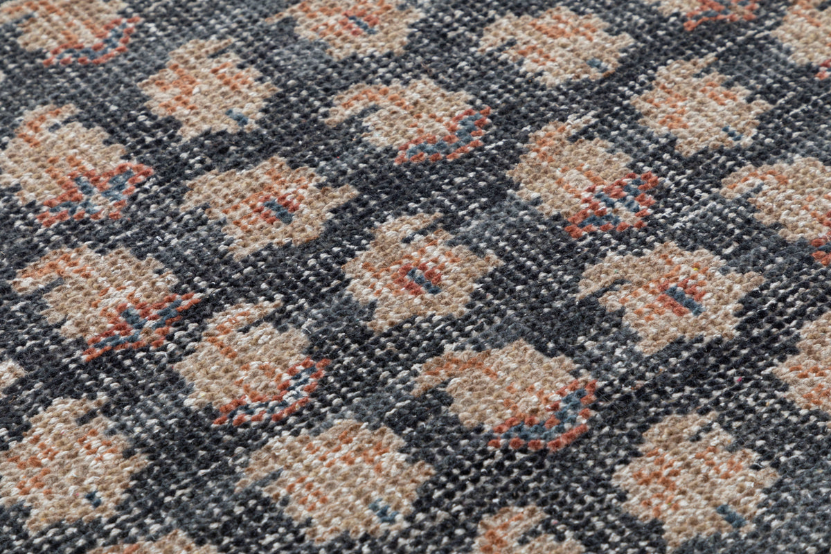 Bijar blue Medallion Hand Knotted Wool Area Rug 5x8