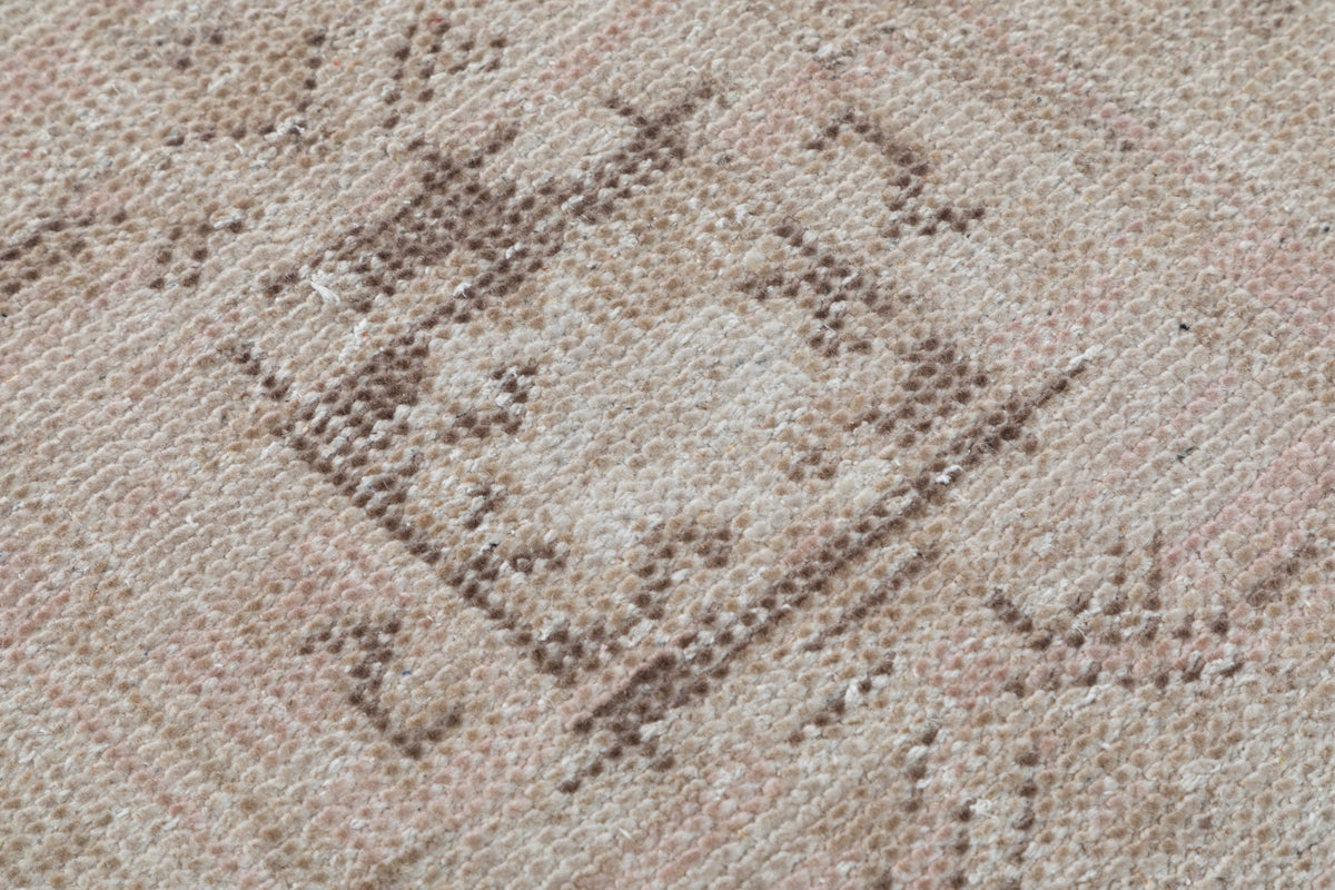 Vintage Medallion Hand Knotted Wool Area Rug 8x5 beige handknotted rugs
