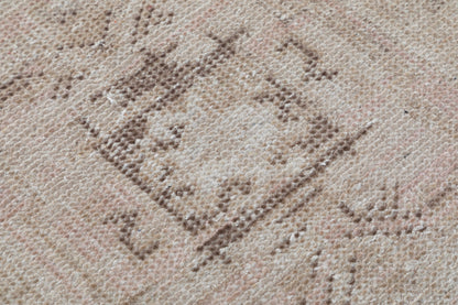 Vintage Medallion Hand Knotted Wool Area Rug 8x5 beige handknotted rugs