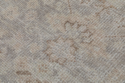 Faded Hand Knotted Wool Transitional Carpet 5x8 Brown Beige