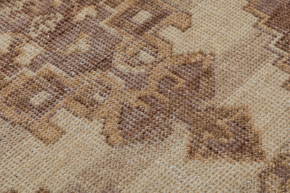 Traditional Brown Hand Knotted Wool Area Rug