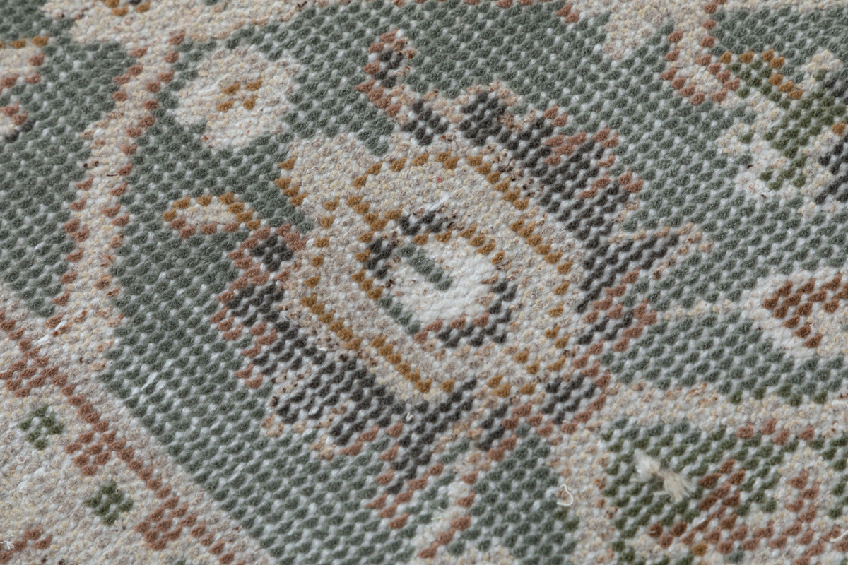 Traditional Diamond Lattice Hand Knotted Wool Area Rug 5x8 Slate Blue