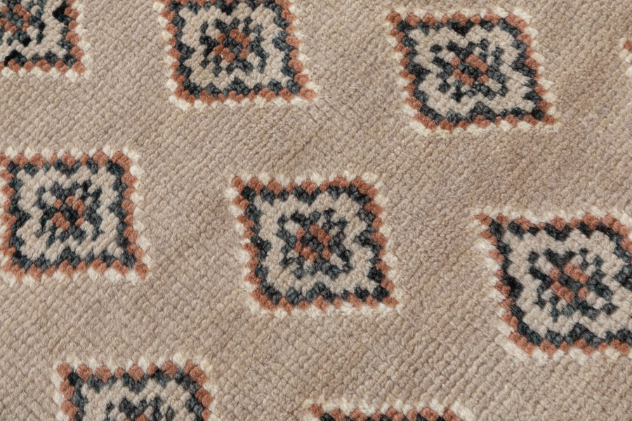 Geometric Diamond Hand Knotted Wool Area Rug 5x8 Natural rug