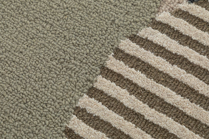Modern Abstract Hand Tufted Wool Area Rug 5x8  PISTACHIO