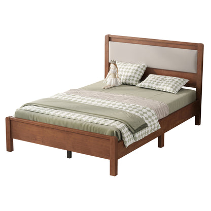 Boxer brown Bed with Upholstered Headboard
