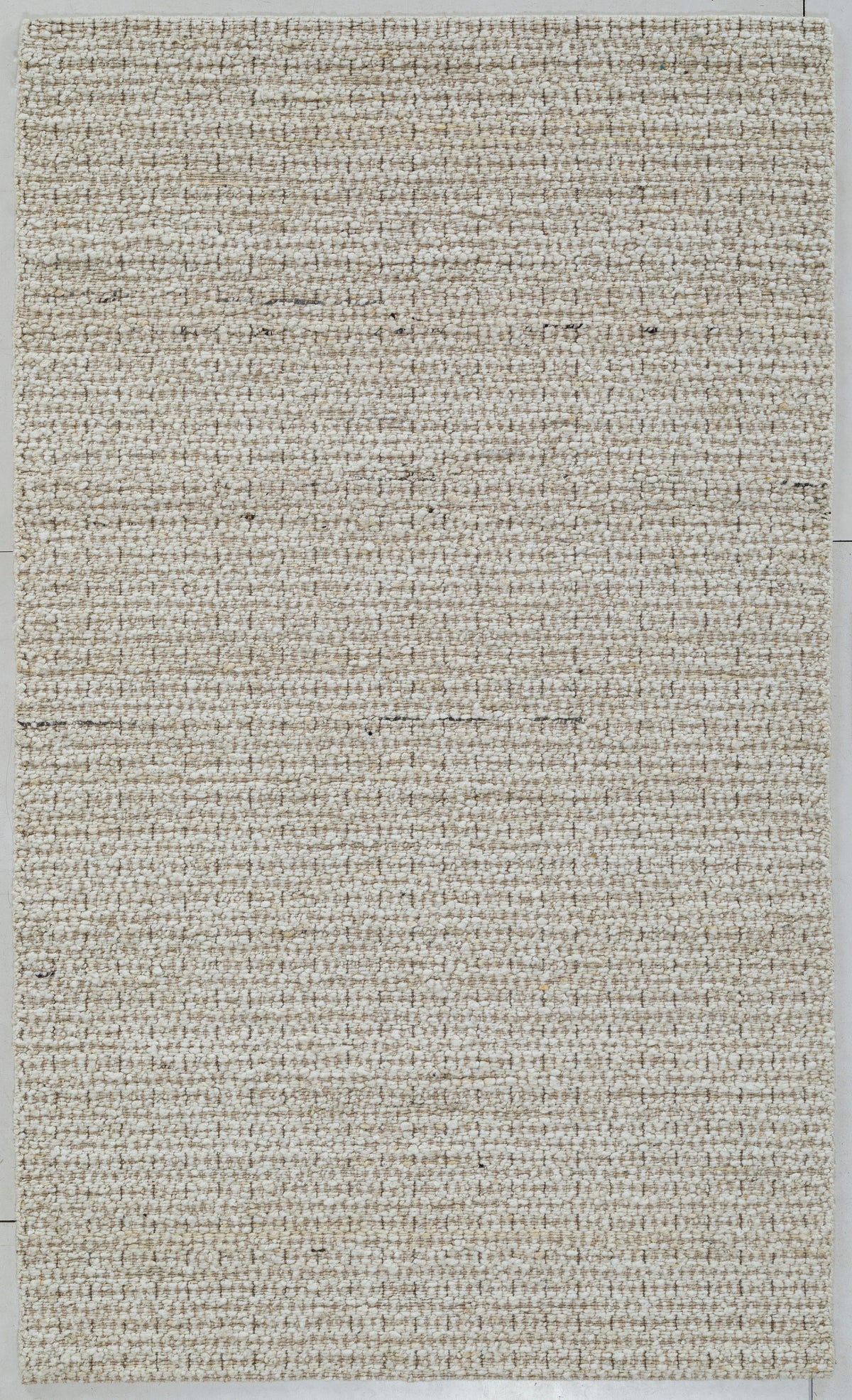 Nepa Hand Knotted Wool Area Rug Ivory 5x8 carpet