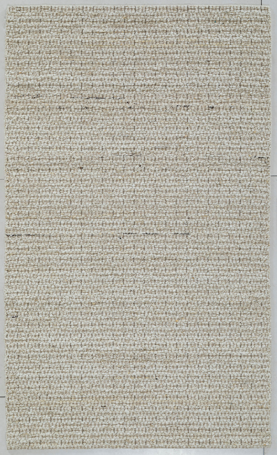 Nepa Hand Knotted Wool Area Rug Ivory 5x8 carpet