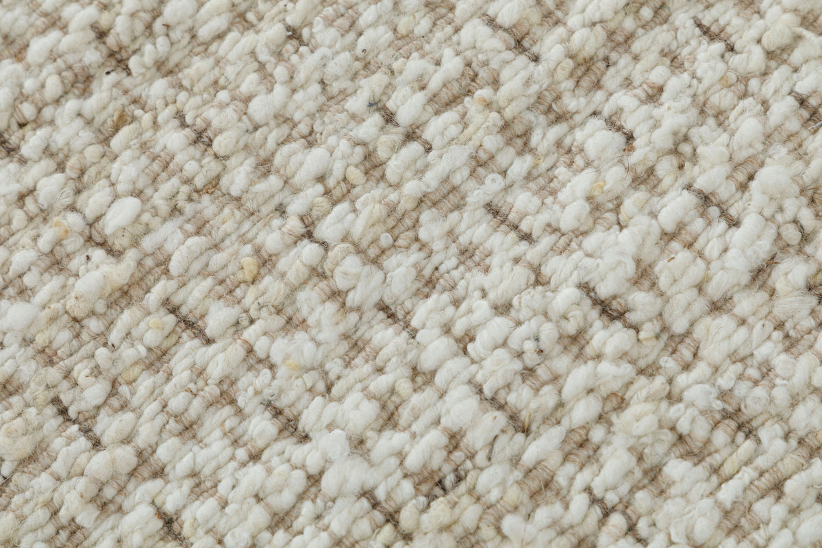 Nepa Hand Knotted Wool Area Rug Ivory 5x8 carpet