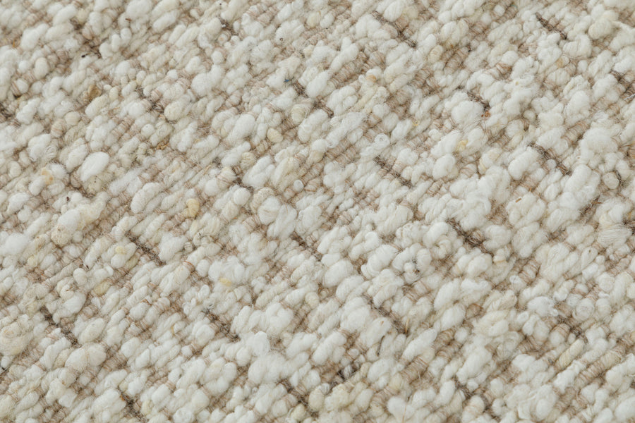 Nepa Hand Knotted Wool Area Rug Ivory 5x8 carpet