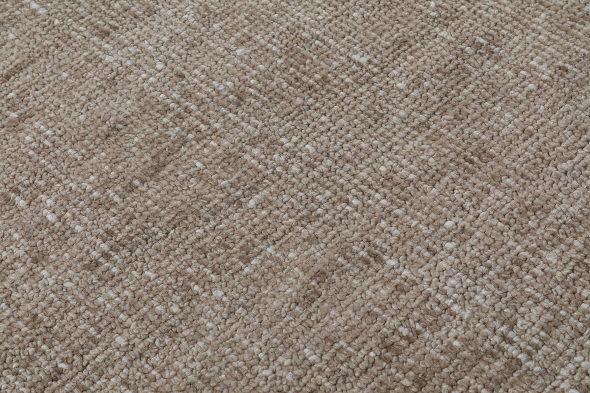 Moon Dot Hand Knotted Wool Area Rug 5x8 taupe rug