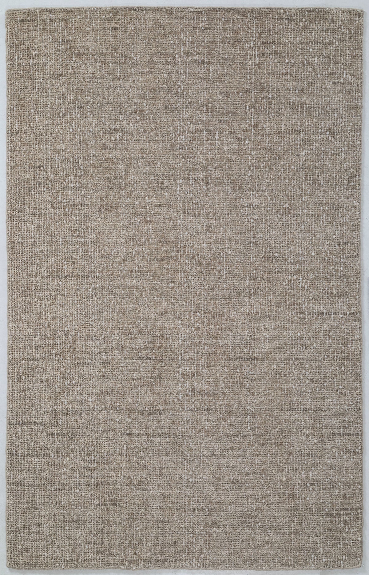 Moon Dot Hand Knotted Wool Area Rug 5x8 taupe rug