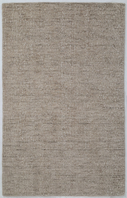 Moon Dot Hand Knotted Wool Area Rug 5x8 taupe rug