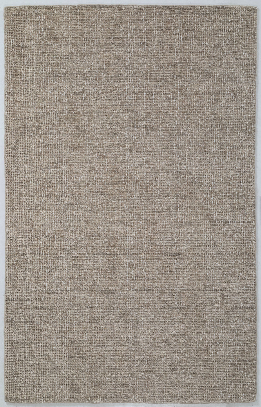 Moon Dot Hand Knotted Wool Area Rug 5x8 taupe rug