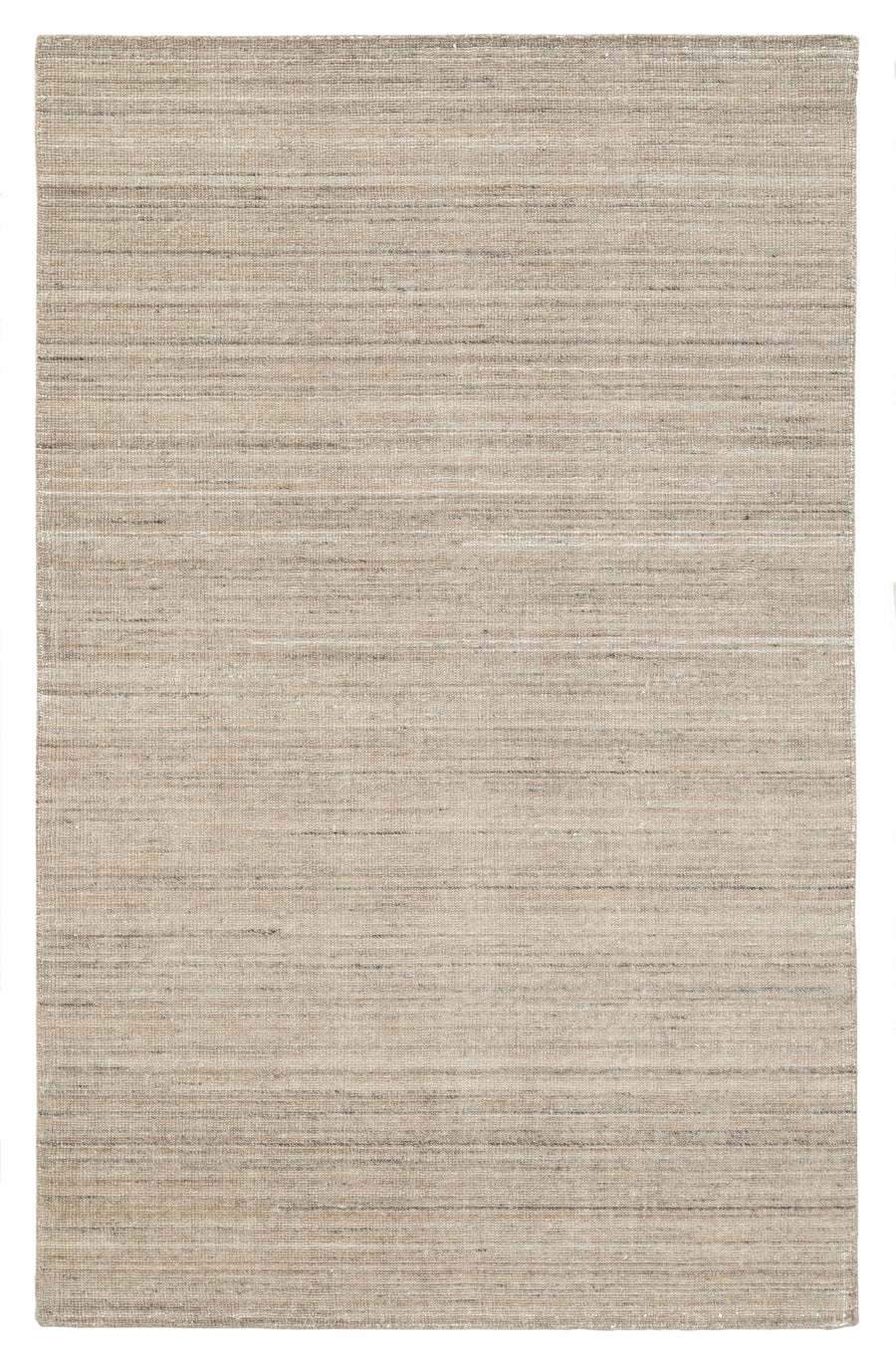 Solid Loop 5x8 Beige Hand Tufted Wool Area Rug