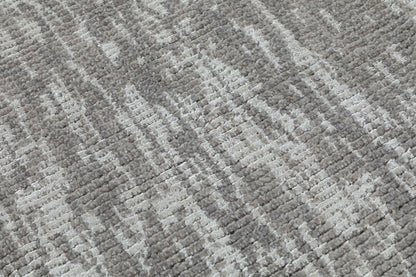 Silver Frost Jacquard Wool Area Rug 8x5 gray