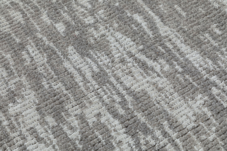 Silver Frost Jacquard Wool Area Rug 8x5 gray