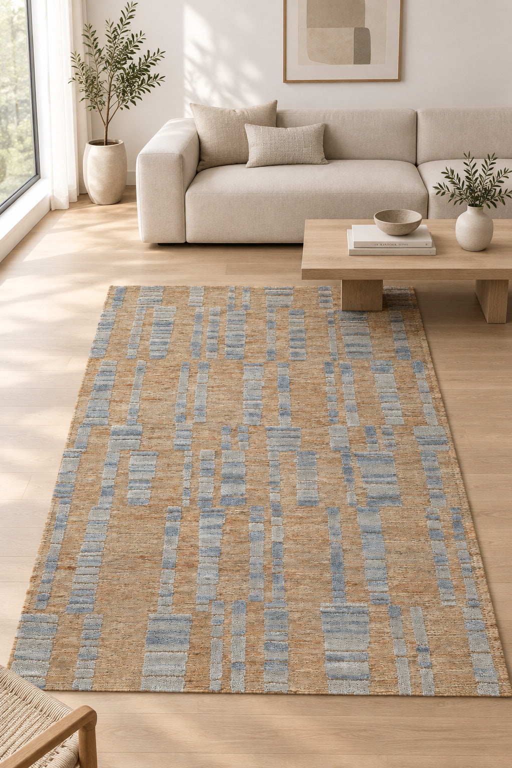 Atlanta Hand Knotted Jute & Wool Soumak Cut Area Rug