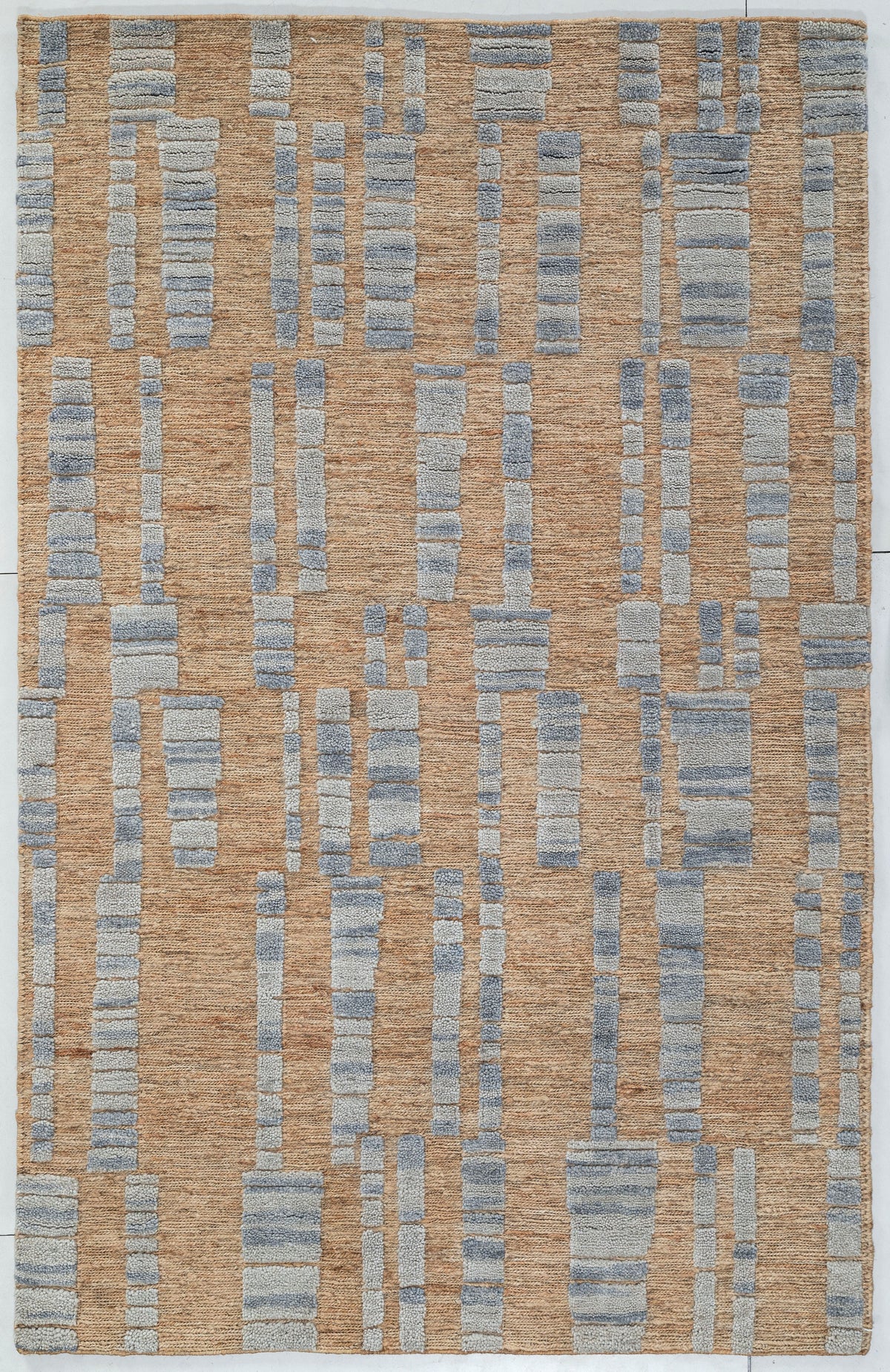 Atlanta Hand Knotted Jute & Wool Soumak Cut Area Rug 5x8 taupe