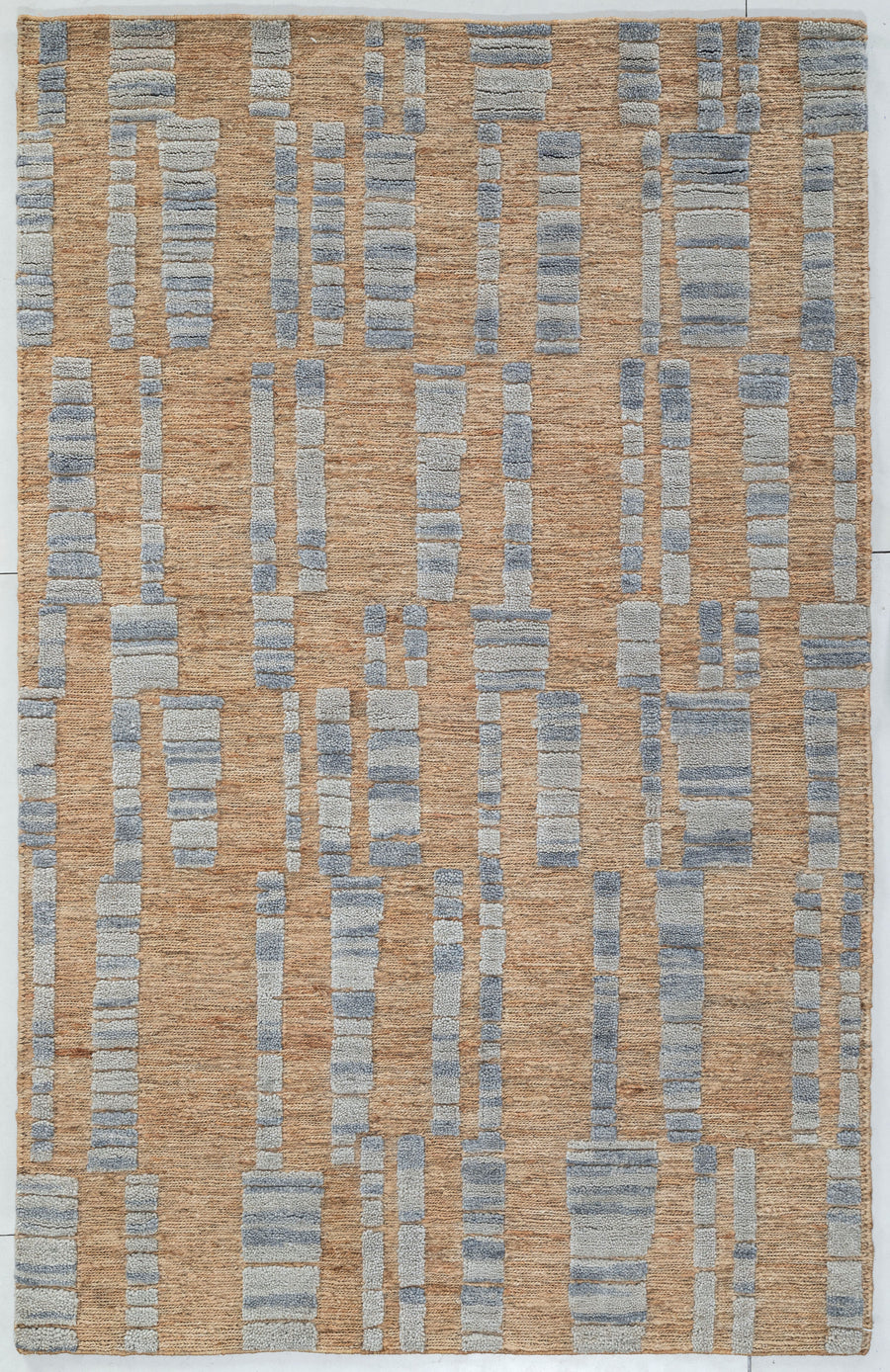 Atlanta Hand Knotted Jute & Wool Soumak Cut Area Rug 5x8 taupe