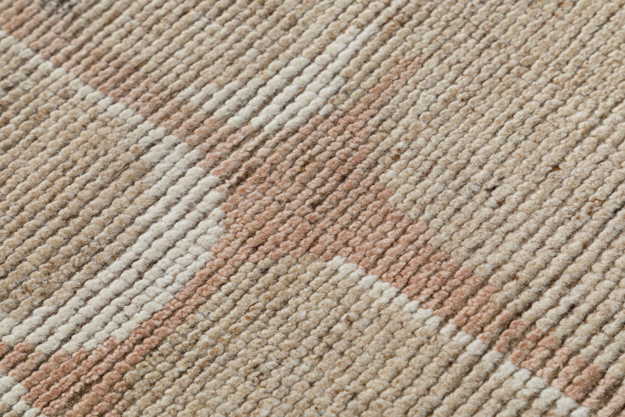 Rerra Abstract Hand Knotted Wool Area Rug 5x8 beige carpet