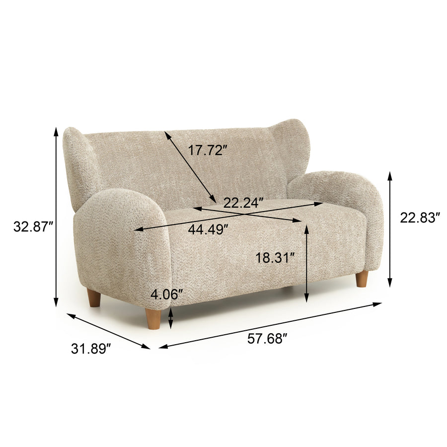 Birch Lane Laid Back Style Loveseat Camel color by Darsh stars