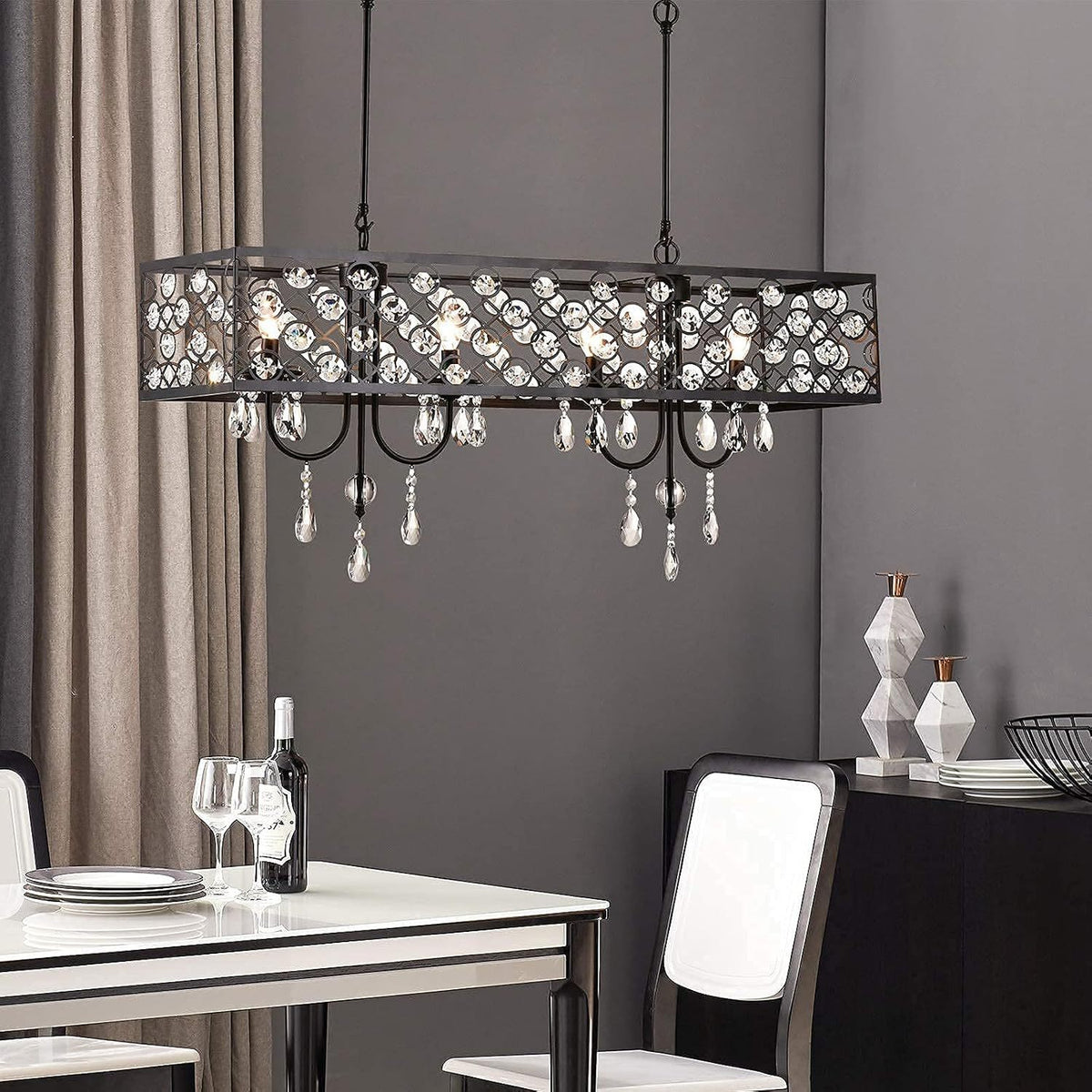 Crystal Rectanguler Chandelier
