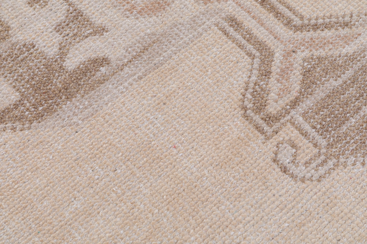 Taj Medallion beige 5x8 Hand Knotted Pure Wool Rug