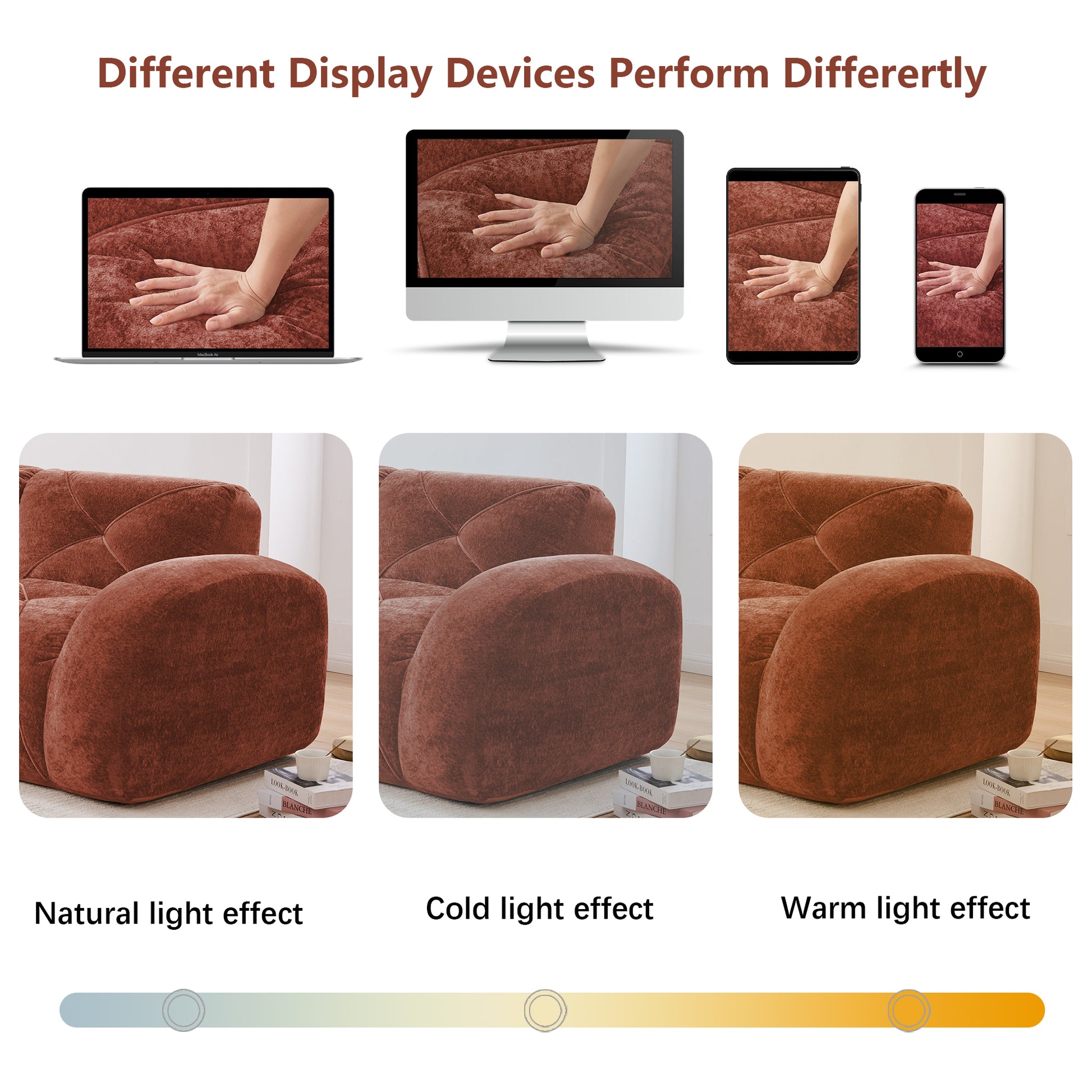Red Brown Modular Sofa