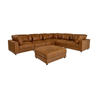 7 Seater Faux Leather Sectional Sofa