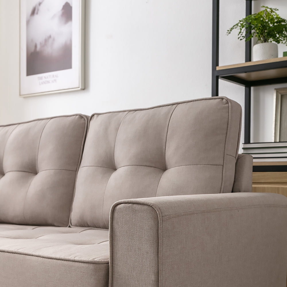 Loveseat Sofa cum Bed Beige 