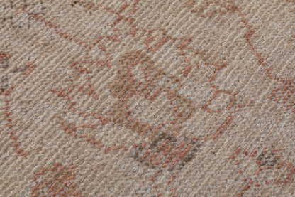 Botanical Lattice Hand Knotted Wool Rug beige 5x7
