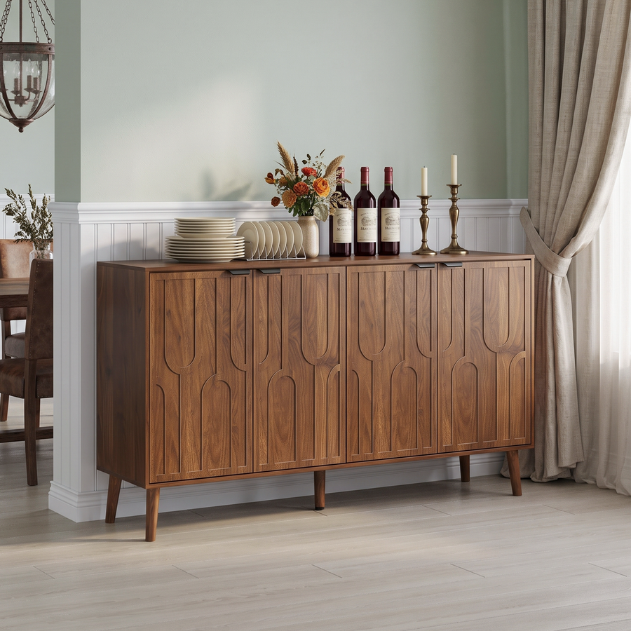 lefty 55" serving cabinet wooden