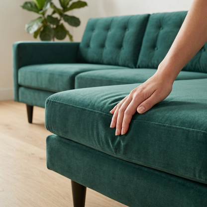 Forest Green sectional sofa
