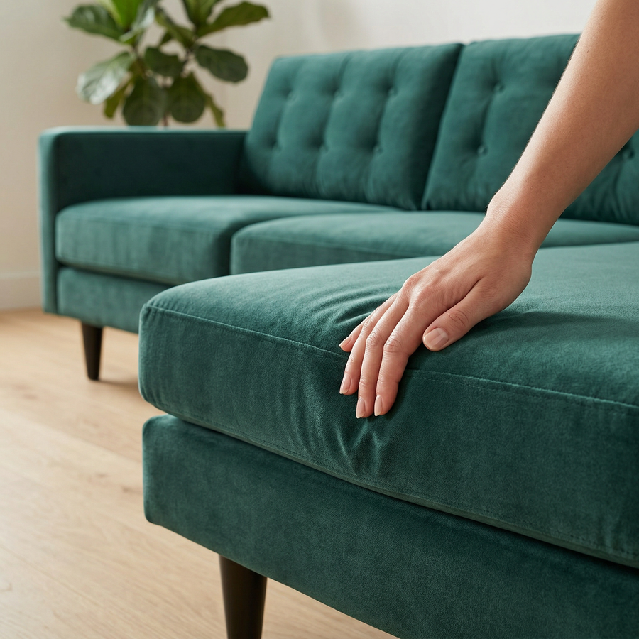 Forest Green sectional sofa