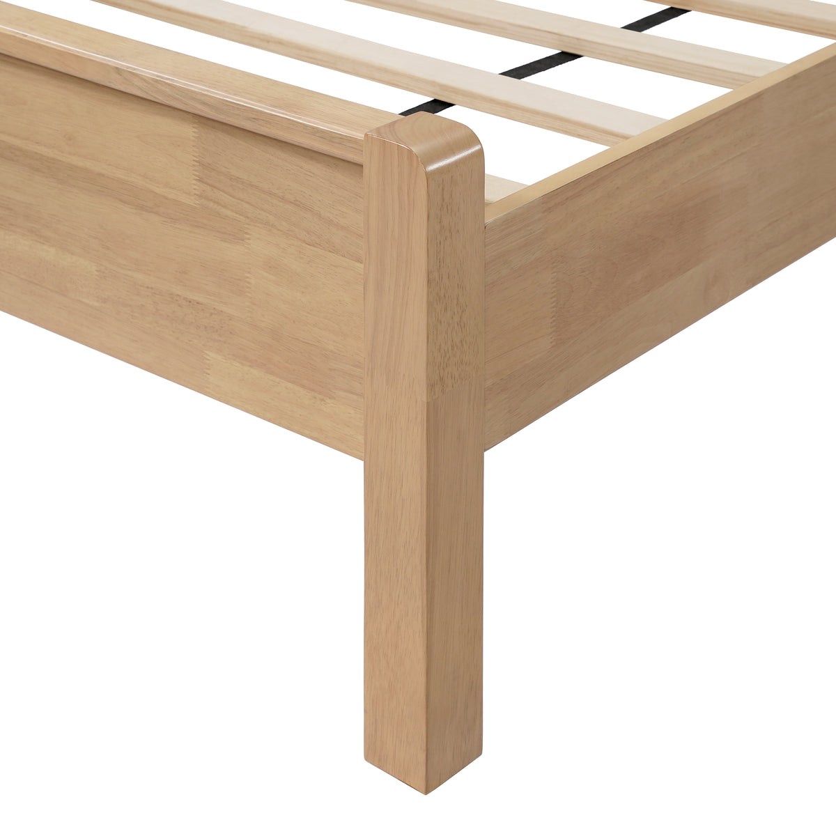 Boxer natural Bed with Upholstered Headboard