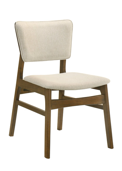 Chair with beige cushioned seat and backrest on a white background 4 Seater 6 Seater (7pcs)