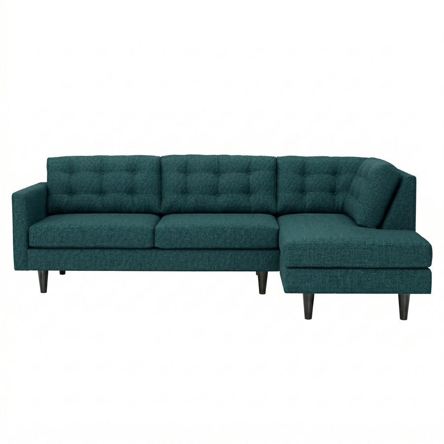 Dark Blue Teal sectional sofa