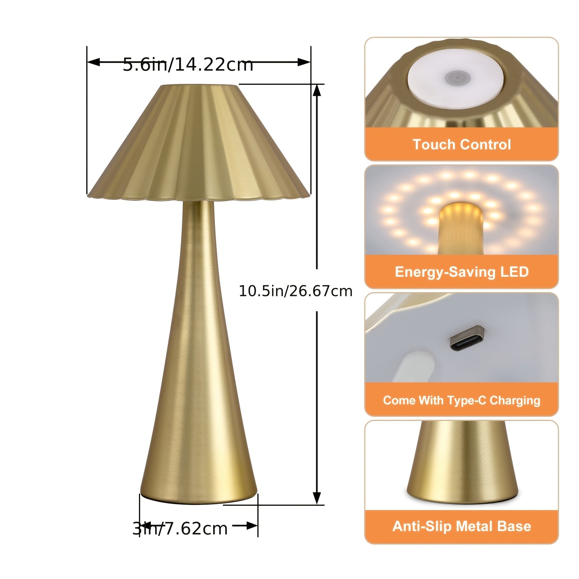 26.5'' Gold table lamp