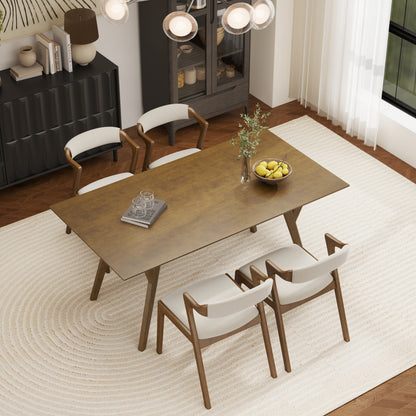 4 Seater 5 piece walnut dining set