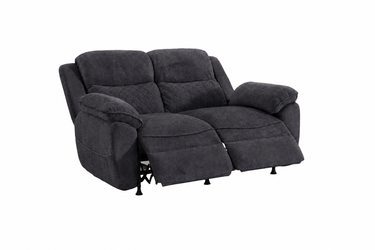 2 seater 6 seater dark gray power recliner sofa