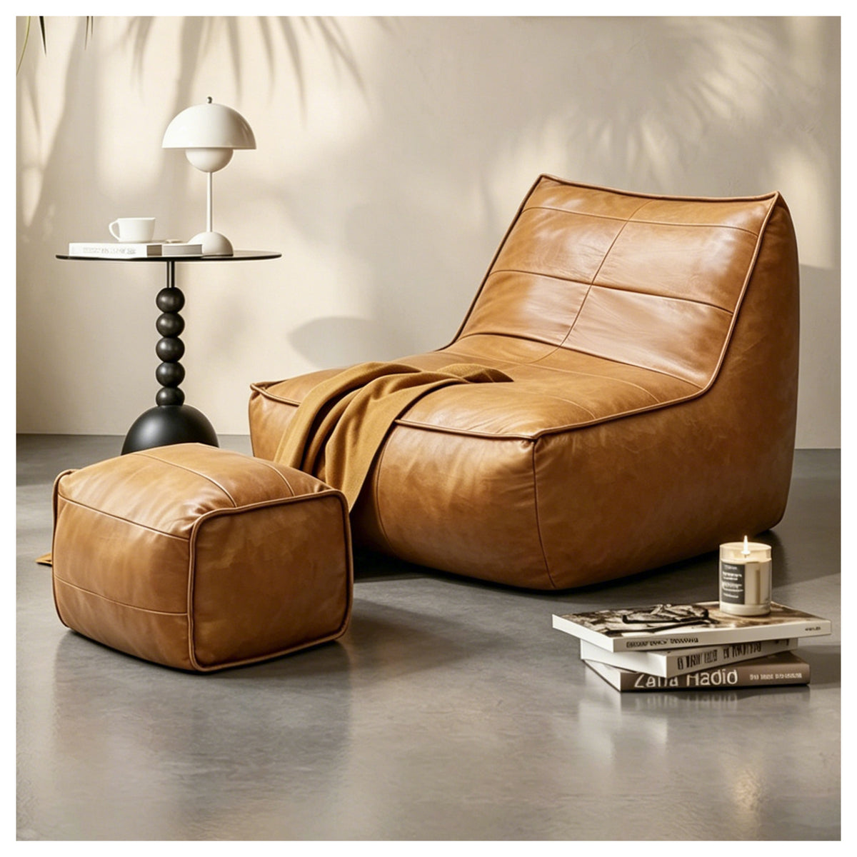 Techno Bean Bag Chair with Ottoman