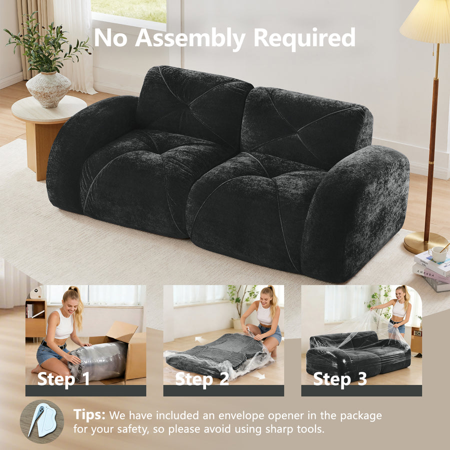 Black Modular Sofa