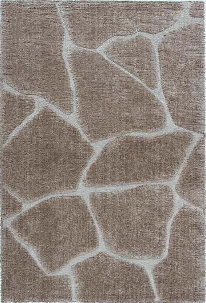 Nube Giraffe Chocolate and Brown Recycled Polyester Area Rug