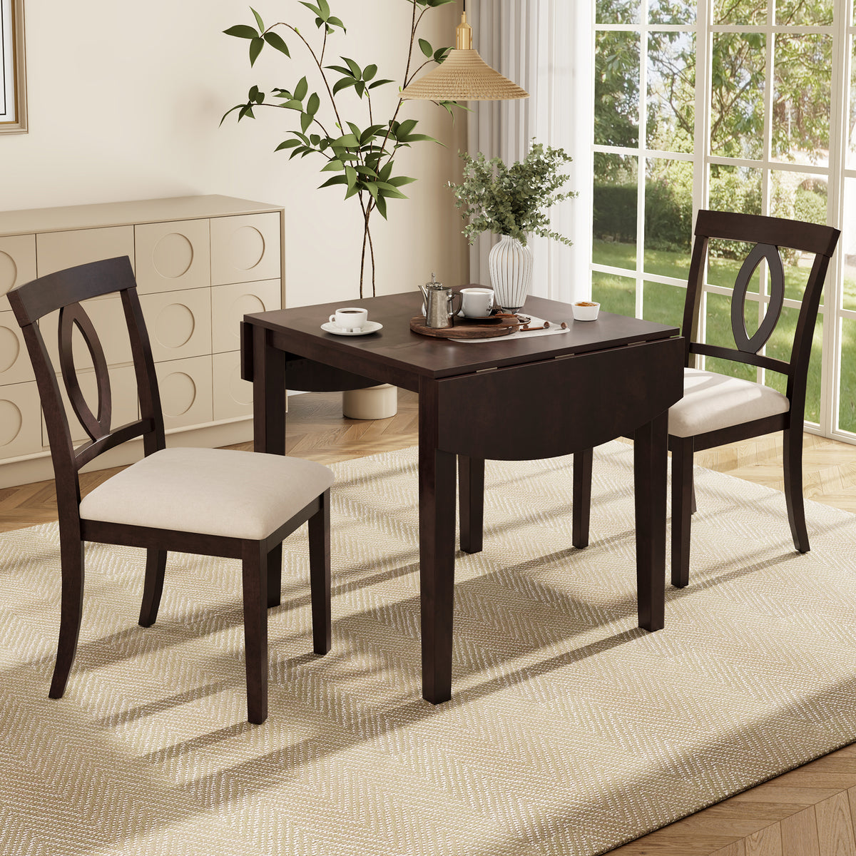 Tuffani Dual Drop Leaf Dining Set