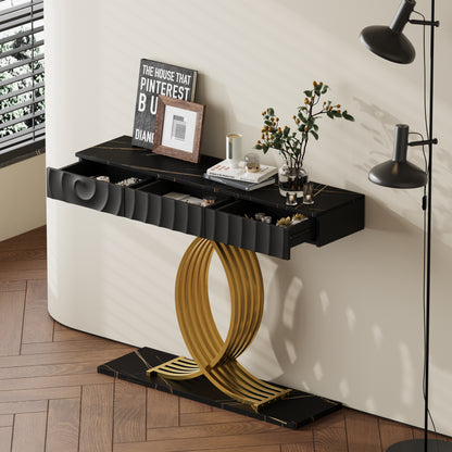 Black Gold Side Table
